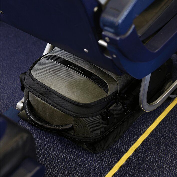 Ryggsekker som får plass under setet