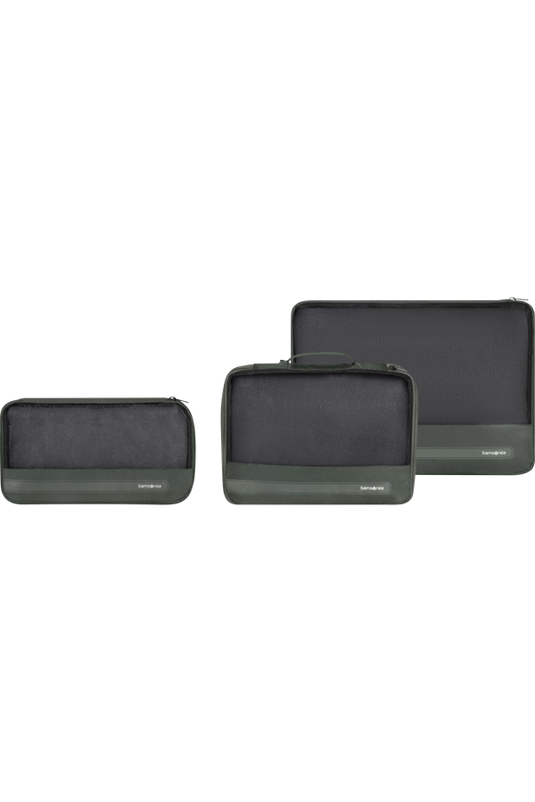 Samsonite Ta Revolution Set of 3 Packing Cubes  Gr&oslash;nn