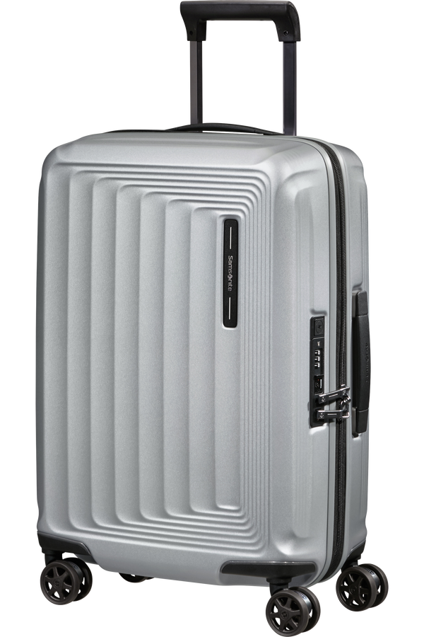 Samsonite Nuon Spinner Expandable 55cm  Matt sølv