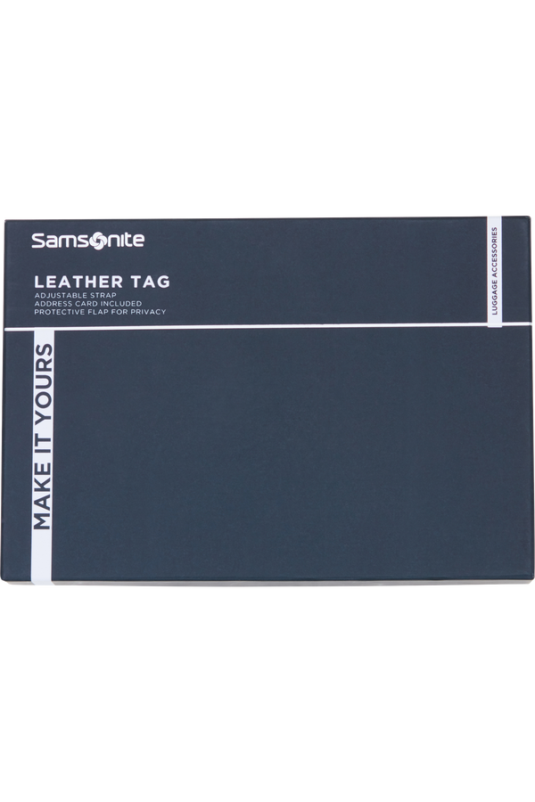 Samsonite Ta Revolution Leather Luggage Tag  Svart