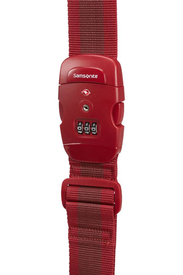 Samsonite Global Ta Luggage Strap/TSA Lock Rød
