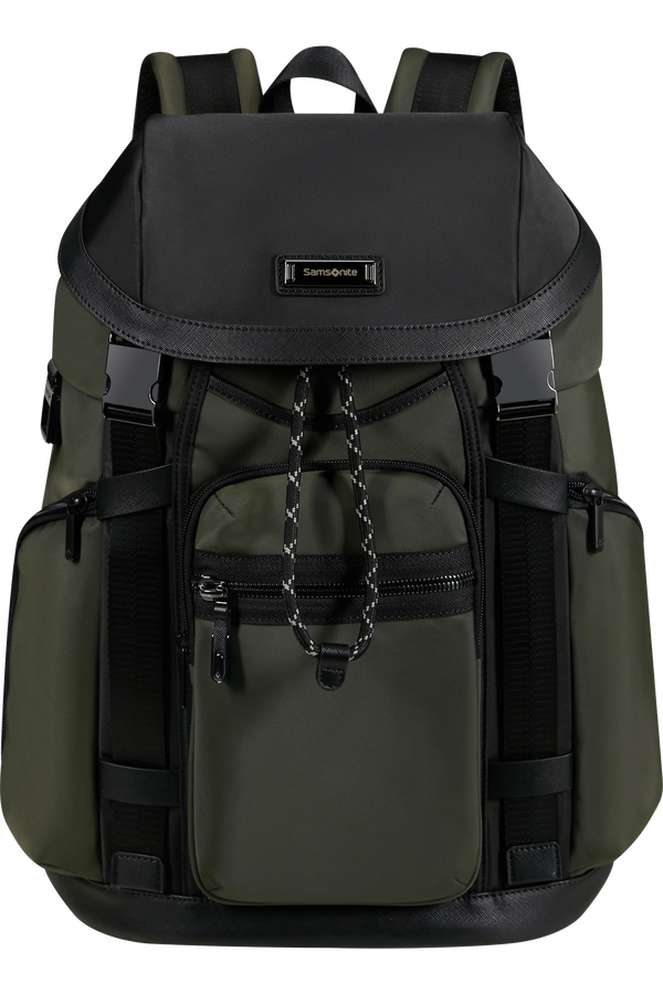 Samsonite Relyon Backpack M 15.6'' with flap  Gr&oslash;nn