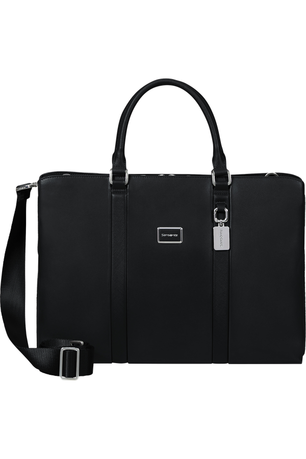 Image Biz Leather PC-veske 15.6" | Samsonite Image Biz Leather Briefcase 15.6'  Svart