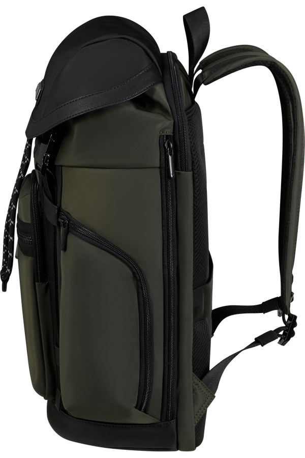 Samsonite Relyon Backpack M 15.6'' with flap  Gr&oslash;nn