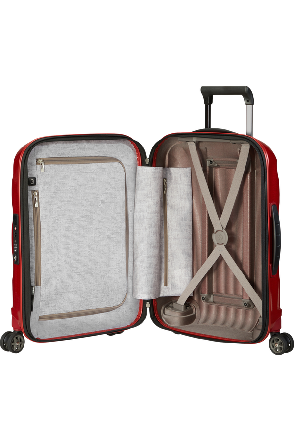 Samsonite C-Lite Spinner Expandable 55cm  Chilirød