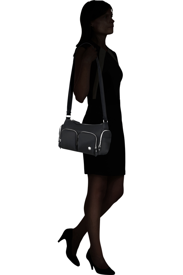 Samsonite Karissa Evo Shoulder Bag Multi Pkt  Svart