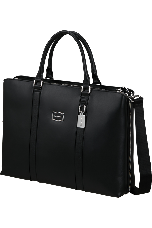 Image Biz Leather PC-veske 15.6" | Samsonite Image Biz Leather Briefcase 15.6'  Svart