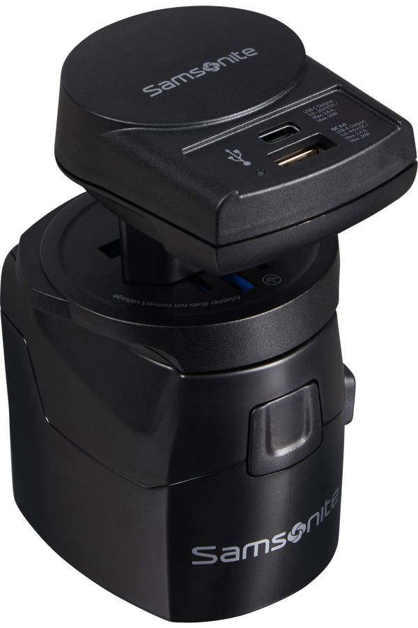Ta Revolution World Adaptor Pro 3-polig + USB &ndash; Reiseadapter