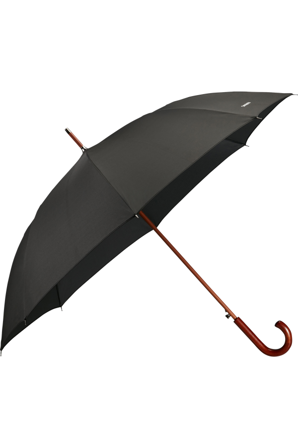 Samsonite Wood Classic S Stick Man Auto Open  Svart