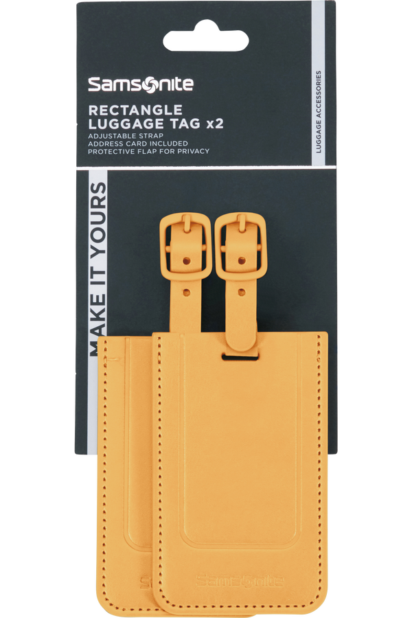 Samsonite Ta Revolution Rectangle Luggage Tag x2  Gul Samsonite Ta Revolution Rectangle Luggage Tag x2  Gul