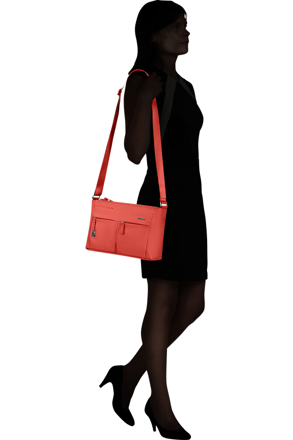 Samsonite Move 5.0 Horiz. Shoulder Bag + Flap  Korallrød