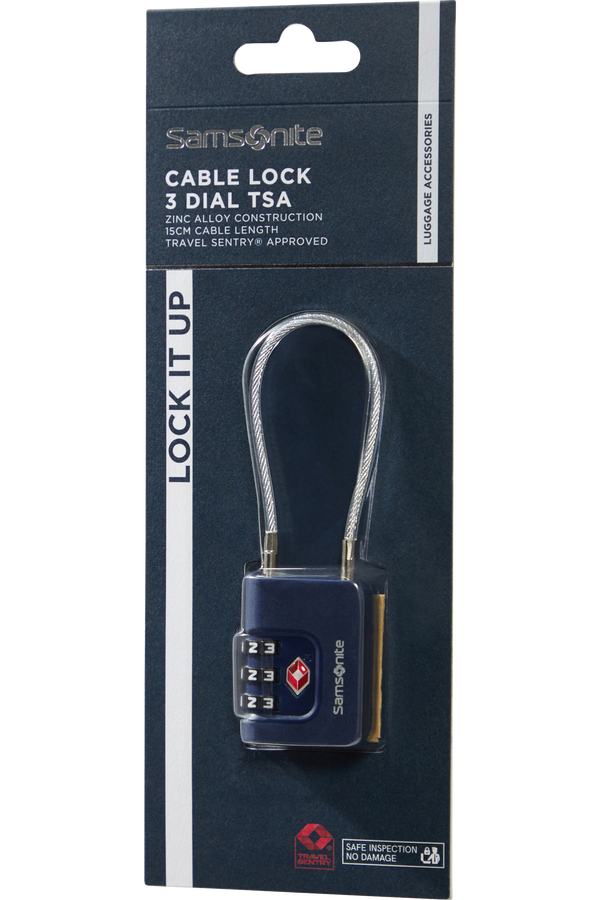 Samsonite Ta Revolution Cablelock 3 dial TSA  Midnattsbl&aring;
