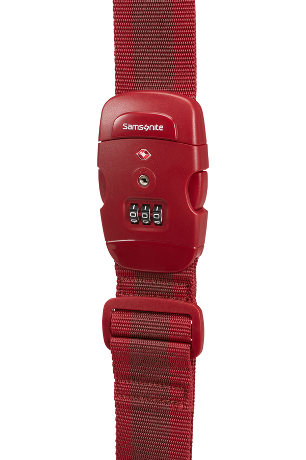 Samsonite Global Ta Luggage Strap/TSA Lock Rød