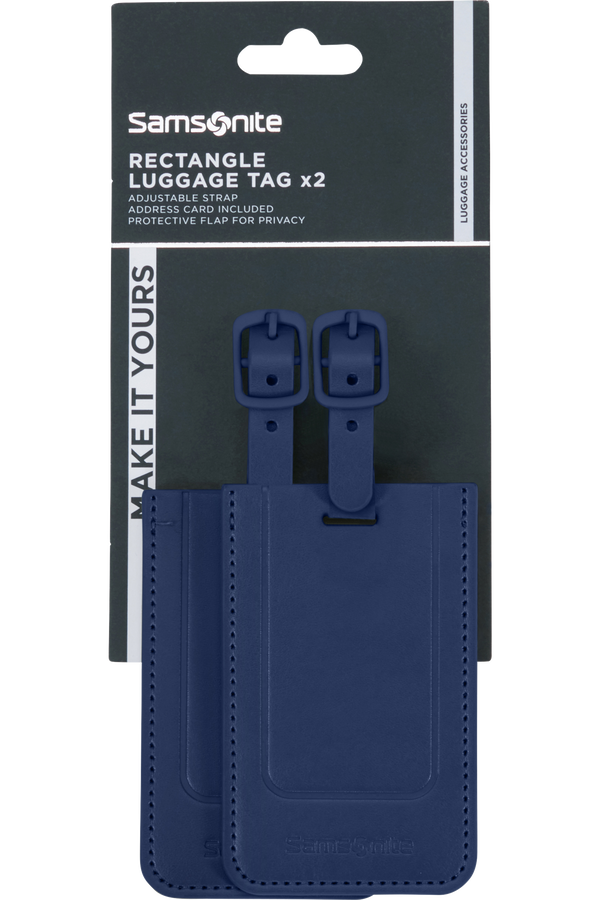 Samsonite Ta Revolution Rectangle Luggage Tag x2  Midnattsblå