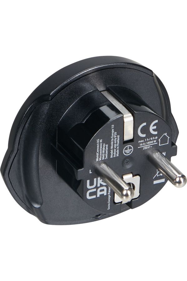 Samsonite Travel Accessories World to Europe Adaptor Svart Samsonite Travel Accessories World to Europe Adaptor Svart