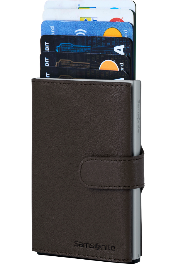 Samsonite Alu Fit 202 - Slide-up Wallet  Mørkebrun Samsonite Alu Fit 202 - Slide-up Wallet  Mørkebrun