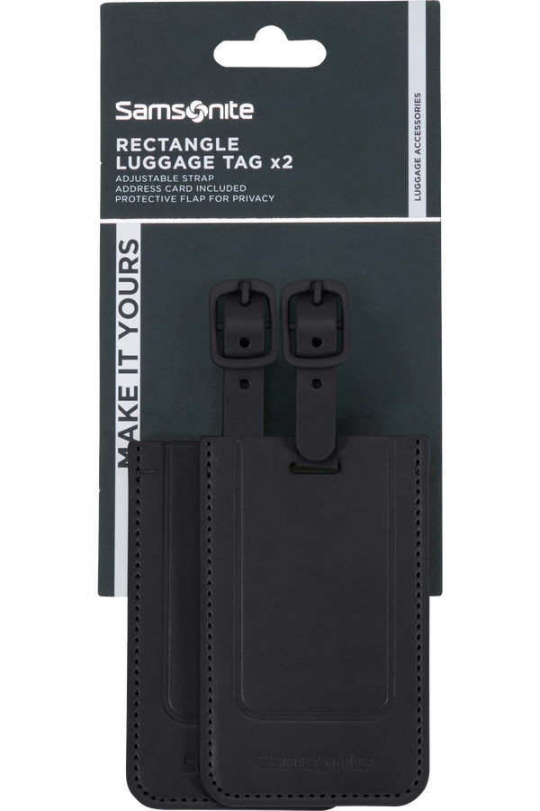 Samsonite Ta Revolution Rectangle Luggage Tag x2  Svart