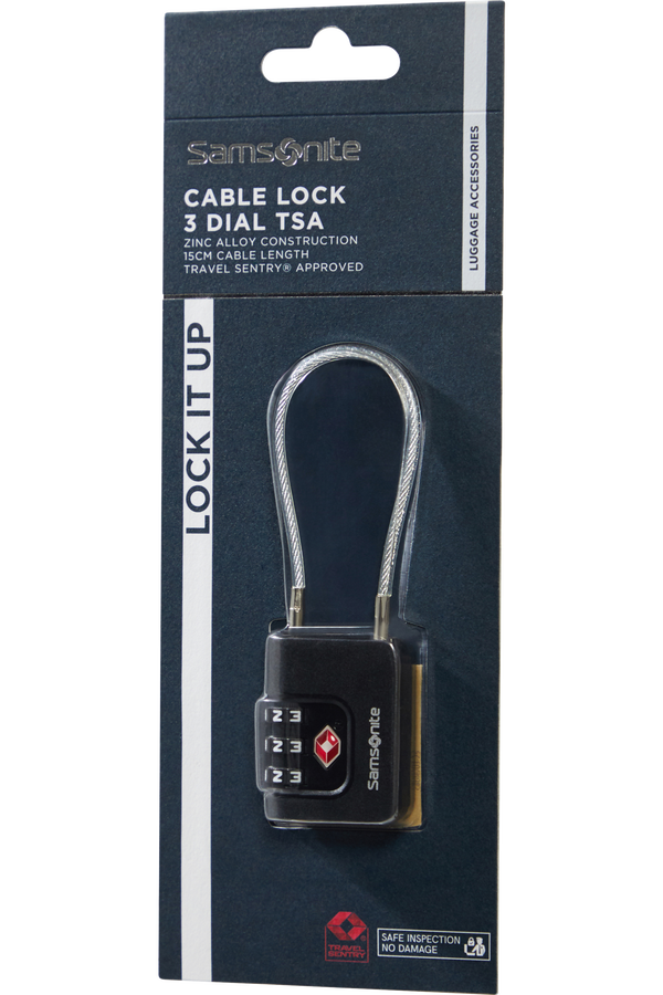 Samsonite Ta Revolution Cablelock 3 dial TSA  Svart