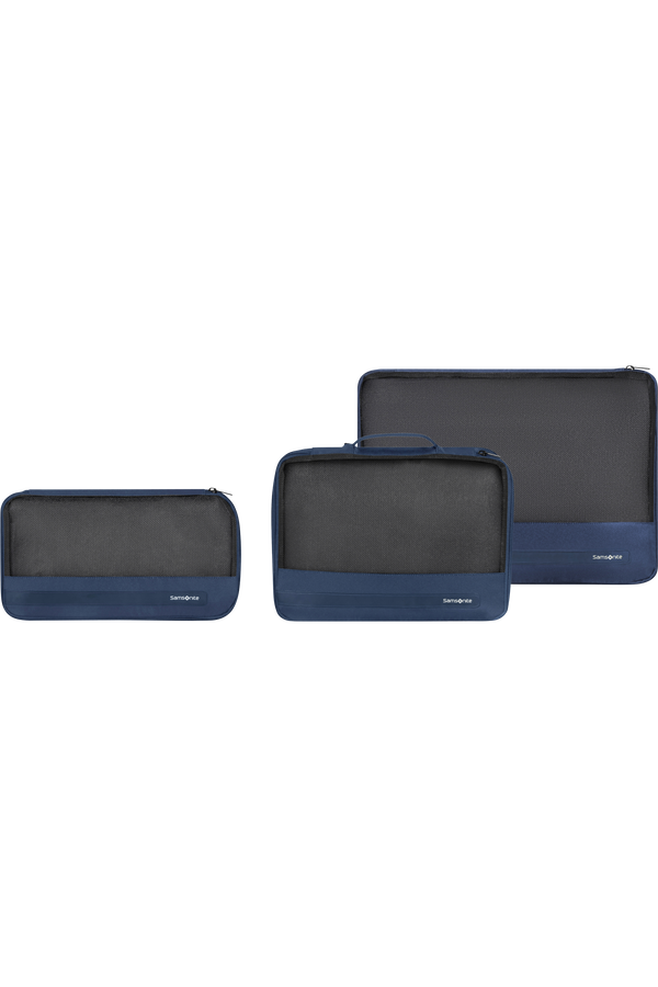 Samsonite Ta Revolution Set of 3 Packing Cubes  Midnattsbl&aring;