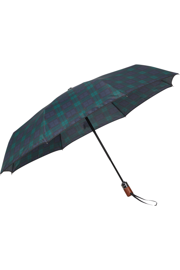 Samsonite Wood Classic S 3 Sect. Auto O/C Short  Blue/Green Scottish