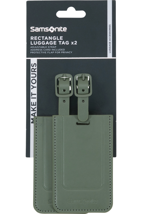 Samsonite Ta Revolution Rectangle Luggage Tag x2  Grønn