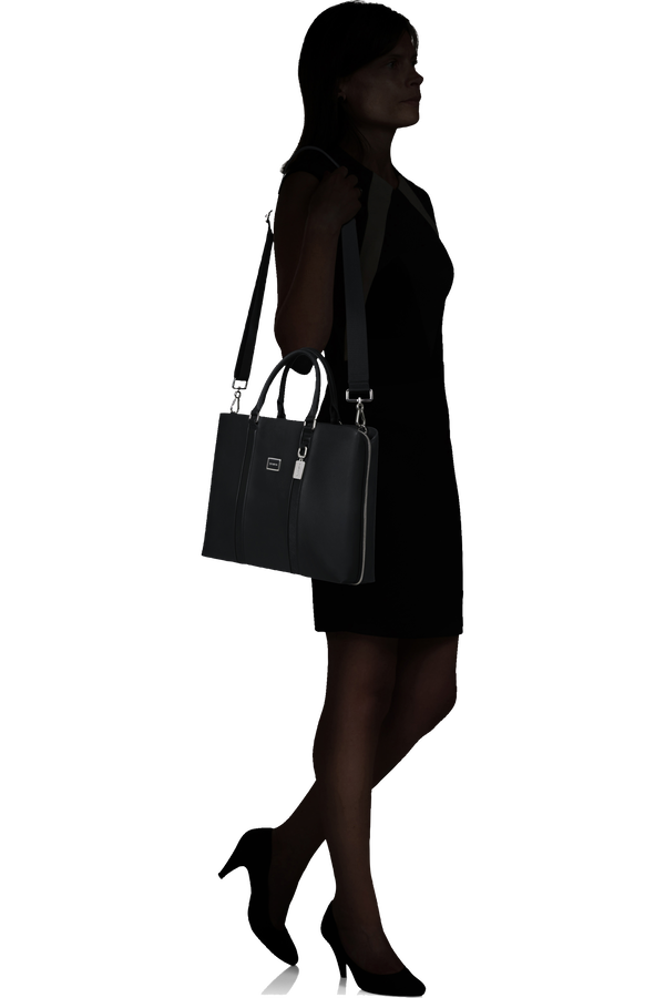 Image Biz Leather PC-veske 15.6" | Samsonite Image Biz Leather Briefcase 15.6'  Svart