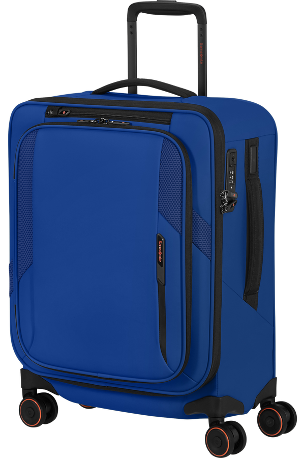 Samsonite Glazed Spinner Expandable 55cm  Elektrisk bl&aring;
