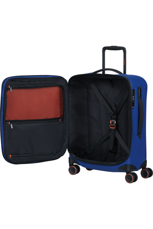 Samsonite Glazed Spinner Expandable 55cm  Elektrisk bl&aring;